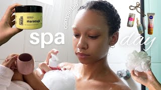 spa day completo em casa 🫧  cabelo skin care depilação etc [upl. by Atiuqrehs404]