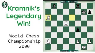 Kasparov vs Kramnik  World Chess Championship 2000 Game 2  Kramnik’s Legendary Win ProdigyPawn [upl. by Haraf587]