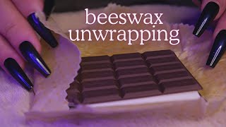 ASMR Unwrapping Beeswax Wrapped Triggers 🐝 Tapping amp Scratching 🐝 No Talking [upl. by Eseret]