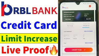 How to Increase RBL Bank Credit Card Limit  RBL Credit Card Limit Kaise Badhaye  Limit Upgrade [upl. by Htebasyle661]