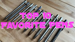 My Top 10 Favorite EDC Pens Machined by the Best 🤌 [upl. by Feodore]