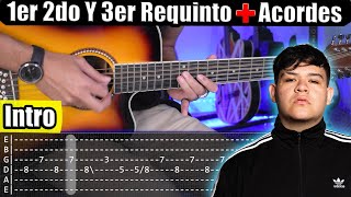 Intro  Junior H  Tutorial Guitarra  1er 2do y 3er Requinto  Acordes  TABS [upl. by Aronal826]