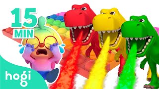 👍🏻Best 5 Learn Colors with Hogi｜Pop It Dinosaurs Cooking Race Eggs Slide｜Pinkfong Hogi [upl. by Reine]