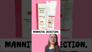 Inj Mannitol uses in Hindi shortvideo mannitol [upl. by Cresa]