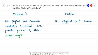 What is the basic difference in approach between the Mendeleev’s Periodic Lawand the Modern Periodic [upl. by Solana]