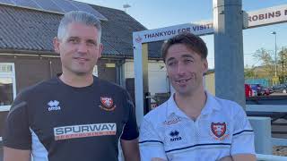 AFC Portchester boss Gav Spurway and captain Conor Bailey postmatch at Downton  Sept 14 2024 [upl. by Ameehs826]