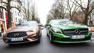 Infiniti Q30 vs Mercedes A200 Road Test [upl. by Eenobe]