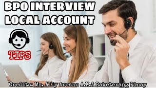 ACTUAL BPO INTERVIEW Local Account [upl. by Warford923]