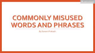 Commonly Misused Words and Phrases  Common Mistakes in English Writing [upl. by Sseb]