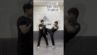 Straight Knee Kick Tutorial  kickboxing [upl. by Mossman]