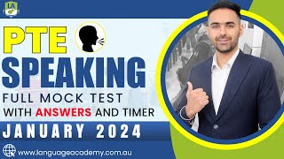 PTE Speaking Full Mock Test with Answers  January 2024  LA Language academy PTE NAATI IELTS [upl. by Zipah]