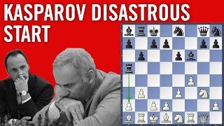 Kasparov disastrous start  Topalov vs Kasparov  Champions Showdown StLouis CHESS 960 Blitz Game [upl. by Yellas]