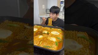 🍜안성열라면 9봉지 🥓대패삼겹살 5인분 먹방 [upl. by Paulita]