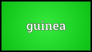 Guinea Meaning [upl. by Aeriell314]