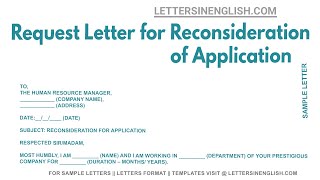 How To Write a Reconsideration Letter  pdcreconssbagov [upl. by Berfield796]