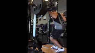 Staggered Stance Concentric Squat w 405lb  Cody Bidlow [upl. by Ahs]