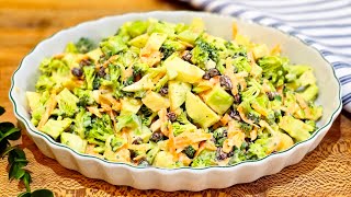 Creamy Broccoli Salad with Apple🍎🥦🥗  The Best Broccoli Salad Recipe [upl. by Patterson379]