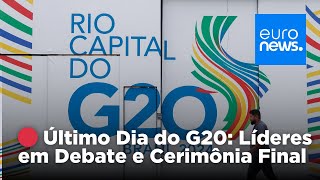 AO VIVO  G20 Rio Dia 2 – Chegada de Líderes Debates sobre Energia Desenvolvimento e Encerramento [upl. by Vevine]