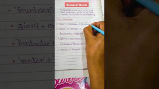 What Is Blended Word🔥🦢✅ english grammar vocabulary learning tips shorts [upl. by Ernie]