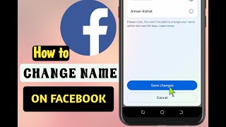 How to Change Facebook Profile Name  Change Your Name on Facebook [upl. by Susanne]