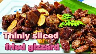 Thinly sliced fried gizzard 🐓🧄🍲 ＃gizzardrecipe gizzard gizzards [upl. by Schouten]