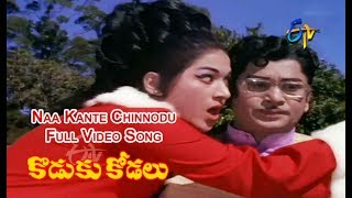 Naa Kante Chinnodu Full Video Song  Koduku Kodalu  ANR  Vanisri  ETV Cinema [upl. by Anirhtak]