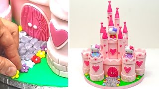 How To Make a CASTLE Cake  Quick and Easy to make by Cakes StepbyStep [upl. by Atteuqahc]