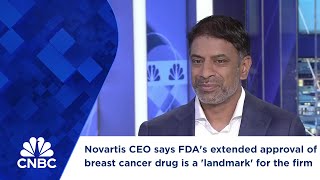 Novartis CEO says FDAs extended approval of breast cancer drug is a landmark for the firm [upl. by Callahan]