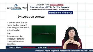 Ophthalmology Instrument 1  Dr Niha Aggarwal [upl. by Fast]