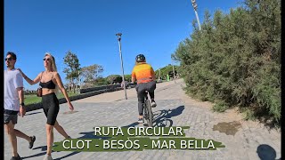 Ruta en Bicicleta por Barcelona  Recorrido Circular 12km en 4K  Playas y Río Besòs [upl. by Syla662]