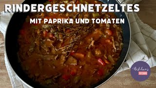 Rindergeschnetzeltes mit Paprika ideal zu Nudeln oder Reis [upl. by Halie]