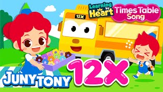 12 Times Table Song  Multiply By 12  School Songs  Multiplication Songs for Kids  JunyTony [upl. by Nuahsad]