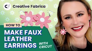 How To Make Faux Leather Earrings With Cricut 🤩 [upl. by Eatnoled383]