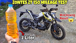 ZONTES 150 1LTR MILEAGE TEST 🇳🇵 FULL REVIEW  CRAZY RESULTS🔥 [upl. by Aiekat986]