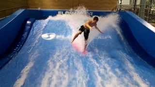 Surfing the FlowRider at the Snohomish Aquatic Center [upl. by Butte]