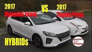 2017 Hyundai Ioniq hybrid VS 2017 Toyota Prius Hybrid [upl. by Morven]