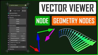 Vector Viewer group node in Geometry nodes  Blender tutorial ENG [upl. by Auqcinahs]