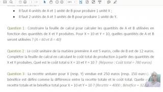 Excel Comment maximiser le bénéfice dune entreprise de production avec le solveur [upl. by Isyad]