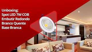 Spot LED COB 7W Direcionável Redondo Branco Quente [upl. by Nirtiac]