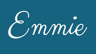 Learn how to Sign the Name Emmie Stylishly in Cursive Writing [upl. by Nnazus630]