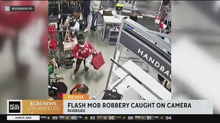 WATCH Flash mob robbery caught on camera in Riverside [upl. by Marola35]