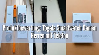 Produktbewertung Togala Smartwatch Damen Herren mit Telefonfunktion 196quot HD Touch Fitnessuhr mit [upl. by Cherie699]