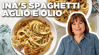 Ina Gartens 5Star Spaghetti Aglio e Olio  Barefoot Contessa  Food Network [upl. by Durrell357]