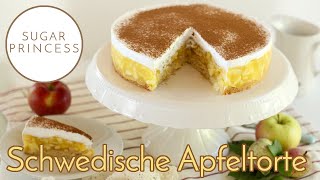 Himmlische schwedische Apfeltorte  vegan einfach und schnell  Rezept von Sugarprincess [upl. by Ratib470]