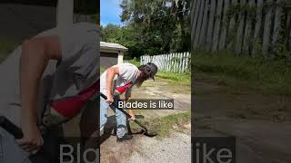 Al Bladez  Lawn Care Superhero Shorts friendlyneighborhood lawncare lawnmower trending trend [upl. by Ogram]