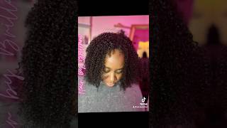 Half Wig Flip Over Install using HerGivenhair wiginstall flipover kinkycoily [upl. by Kcirederf]