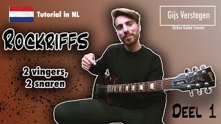 Gitaar Rock Riffs Les  Deel 1  Elektrische gitaar leren spelen [upl. by Yhtuv]