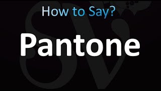 How to Pronounce Pantone correctly [upl. by Harraf]