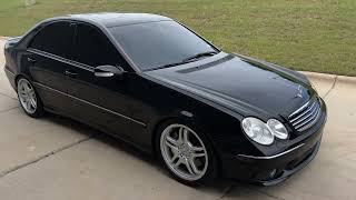 W203 C55 AMG Muffler delete resonator delete secondary cat delete with an xpipe [upl. by Ermey]