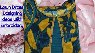 Eid Dress Designing 2024  Summer Dress Designing 2024 How to Design Simple lawn dress [upl. by Helbonia535]